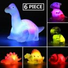 MAPIXO 6 Packs Light-Up Floating Dinosaur Bath Toys Set, for Baby Toddler Nephew