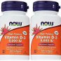 Now Foods Vitamin D3 5,000 IU, 240 softgels (Pack of 2)