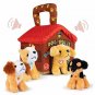 Plush Creations Plush Dog House Carrier with 4 Soft and Cuddly, Talking and Bark