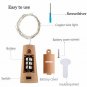 Cork String Light for Wine Bottle, Battery Operated LED Cork Shape Silver Copper
