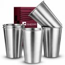 FineDine Premium Grade Stainless Steel Pint Cups Water Tumblers (5 Piece) Unbrea