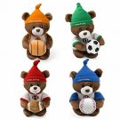 FRANKIEZHOU Bear Stuffed Animal Sports Bears Plush Soft Toys 6.5’’ 4Pcs (Footbal