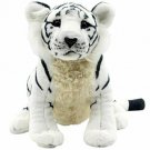 TAGLN Stuffed Animals Tiger Toys Plush Leopard Lion Sitting 10 Inch (White Tiger