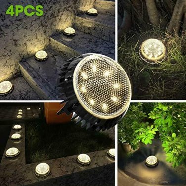 Jack & Rose Solar Ground Lights Outdoor Pathway Lights Fairy Garden Lights Solar