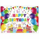 Allenjoy 7x5ft Colorful Happy Birthday Backdrops Decorations Banner for Children
