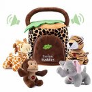 Plush Creations Plush Jungle Animals Toy Set, Includes 4 Talking Soft Safari Ani