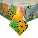 Animal Safari Plastic Tablecloth, 84" x 54"