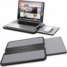 AboveTEK Portable Laptop Lap Desk w/Retractable Left/Right Mouse Pad Tray, Non-S