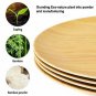 Lekoch 10 inch Bamboo Plates,Stackable Bamboo Dinnerware for Adult&Kids,Unbreaka