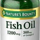 Nature's Bounty Fish Oil 1200 mg Odorless, 200 Coated Soft gels (Packaging May V
