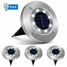 Solar Ground Lights, Elfeland 8 LED White Light Outdoor Solar Disk Lights Waterp