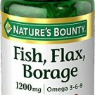 Nature's Bounty Fish, Flax, Borage 1200 mg Omega 3-6-9, 72 Softgels
