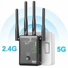 VICTONY WiFi Range Extender 1200Mbps Dual Band WiFi Repeater with 4 Antennas WiF