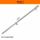 diig 6FT Flag Pole Kit,Stainless Steel Heavy Duty American US Flagpole, Rustproo