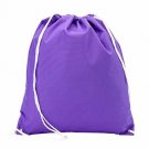 Wholesale Boutique Backpack Style Drawstring Gym Bag, Solid Purple