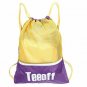 Teeoff Drawstring Bags Color Block Gym Sack Storage Backpack Bag with Zipper Poc