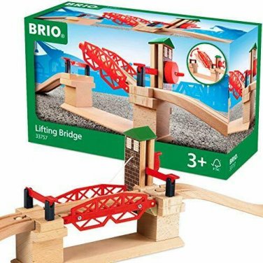 BRIO 33757 Lifting Bridge | Toy Train Accessory with Wooden Track for Kids Age 3