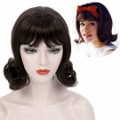 H&Bwig Short Retro 60s Wigs for Women Brown Hair Wig Trendy Ideas for Hairstyle