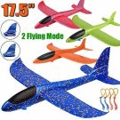 4 Pack Airplane Toys, Upgrade 17.5" Large Throwing Foam Plane, 2 Flight Mode Gli