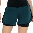 Loovoo Women's 10" Workout Shorts High Waist Breathable 2-in-1 Running Yoga Exer