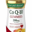 Nature's Bounty CoQ-10 Gummies, Heart Health, 200 mg, Peach Mango Flavored, 60 e
