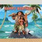 Happy Birthday Theme Photography Background Cartoon Moana Maui Beach Theme Backd