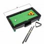 9 Inch Travel Mini Pool Table for Kids by Gamie with 2 Sticks, 16 Balls and Rack