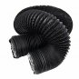Hon&Guan 4 inch Air Duct - 16 FT Long, Black Flexible Ducting HVAC Ventilation A