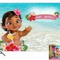 MC Baby Moana Photography Backdrop 1st Birthday Party Decor Banner Sea Blue Wate