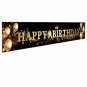 Ushinemi Happy Birthday Banner Party Signs for Birthday Backdrop, Large, Black a