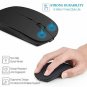 CALOCAA 2.4G Rechargeable Wireless Portable Optical Mobile Mute Ultra-Thin Mouse