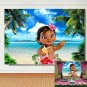 TJ Baby Moana Theme Photography Backdrop Summer Hawaii Sea Beach Luau Party Phot
