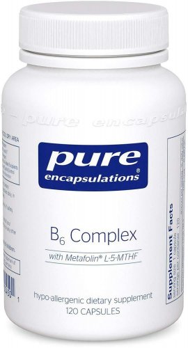 Pure Encapsulations - B6 Complex Hypoallergenic Dietary Supplement 120 Capsules