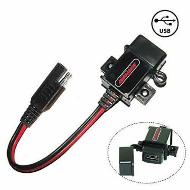 MOTOPOWER MP0609 3.1Amp Motorcycle USB Charger SAE to USB Adapter