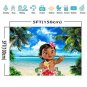 MMY 5x3ft Baby Moana Backdrop 1st Birthday Party Banner Supplies Summer Tropical