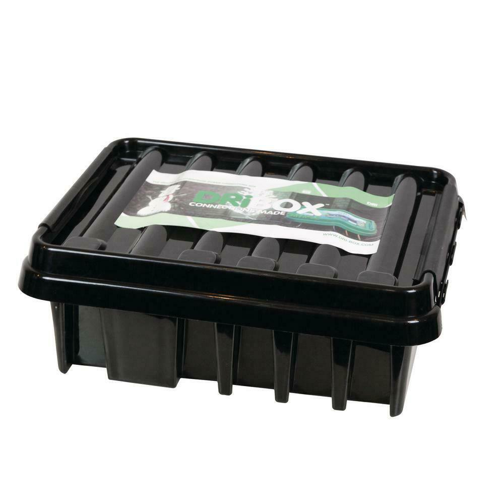 16 In. Weatherproof Powercord Connection Box, Black