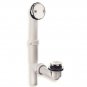 Tub Drain Kit Plastic Tubing Chrome Finish with Lift-and-Turn Style Drain Trim