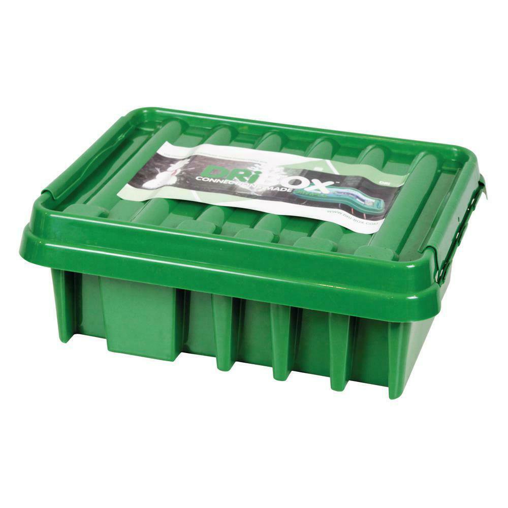 16 In. Weatherproof Powercord Connection Box, Green