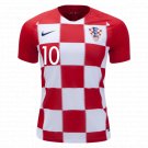 Modric 10 Croatia National Team Home Soccer Jersey 2018 Men's Stadium Shirt