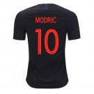 Modric 10 Croatia National Team Away Soccer Jersey 2018 Men's Stadium Shirt