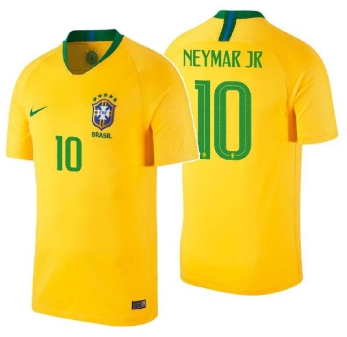 NEYMAR JR. BRAZIL HOME JERSEY FIFA WORLD CUP 2018 PATCHES.