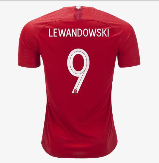 LEWANDOWSKI #9 World Cup 2018 Poland Soccer Jersey Away Men Football Shirt
