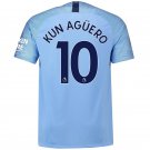 2018/19 Sergio Agüero Manchester City Soccer Jersey Home Mens