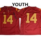 Youth USC Trojans #14 Sam Darnold College Football Red Jersey