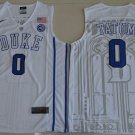 Men's Duke Blue Devils #0 Jayson Tatum White Basketball Elite Stitched Jersey