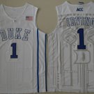 Men's Duke Blue Devils #1 Kyrie Irving White Basketball Elite Stitched Jersey