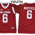 Sooners #6 Baker Mayfield Red New XII Stitched Youth NCAA Jersey