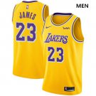 Nike Lakers #23 LeBron James Gold NBA Swingman Icon Edition Jersey
