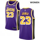 Nike Lakers #23 LeBron James Purple Women's NBA Swingman Statement Edition Jersey