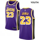 Nike Lakers #23 LeBron James Purple Youth NBA Swingman Statement Edition
